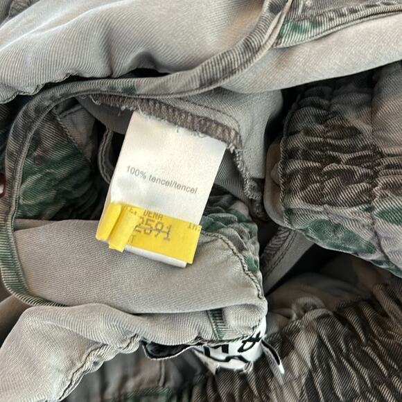 PAM & GELA Green Camo Sleeveless Tie Waist Tank Top Jumpsuit Pockets Women’s - Picture 10 of 15